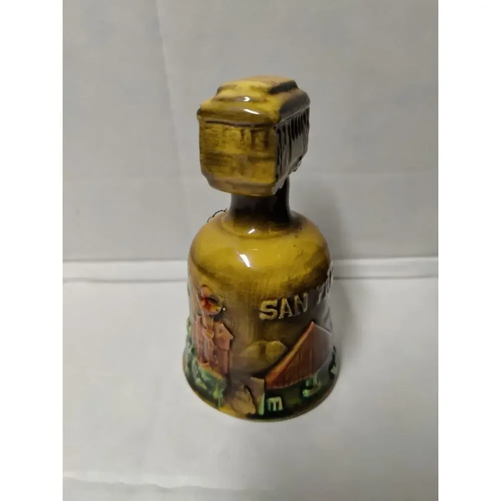 Vtg San Francisco California Souvenir Mini Bell SNCO Japan Trolley Chime Missing